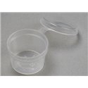 Cover-cup 10,7cc ø 34x22mm With fixed lid PP Transparent - Horecavoordeel.com