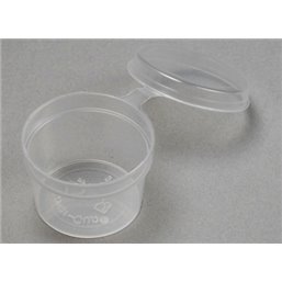 Cover-cup 10,7cc ø 34x22mm With fixed lid PP Transparent - Horecavoordeel.com