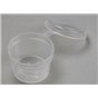 Cover-cup 10,7cc ø 34x22mm With fixed lid PP Transparent - Horecavoordeel.com