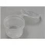Cover-cup 10,7cc ø 34x22mm With fixed lid PP Transparent - Horecavoordeel.com