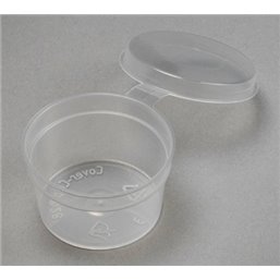 Garosa Disposable Sauce Cup,4 Sizes 50Pcs Disposable Plastic Clear