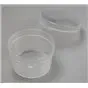 Cover-cup 50cc ø 61x30mm With fixed lid PP Transparent - Horecavoordeel.com