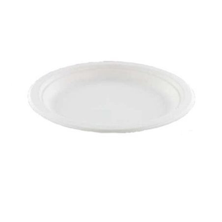 Plate - dish Sugar cane 17cm 1-compartment white - Horecavoordeel.com