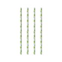 Drinking Straw Paper Straight 6mm x 20cm Stripe Dots green - Horecavoordeel.com