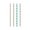 Drinking Straw Paper Straight 6mm x 20cm Stripe Dots Assortment - Horecavoordeel.com