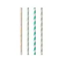 Drinking Straw Paper Straight 6mm x 20cm Stripe Dots Assortment - Horecavoordeel.com