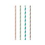 Drinking Straw Paper Straight 6mm x 20cm Stripe Dots Assortment - Horecavoordeel.com