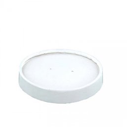 Lid for Paper Soup Cup white 300cc 12oz - Horecavoordeel.com