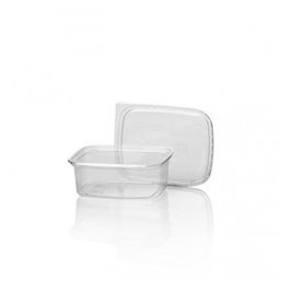 Salad trays - containers 108 Series 200cc Rectangle smooth Transparent 108/40 - Horecavoordeel.com