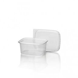 Salad trays - containers 108 Series 250cc Rectangle smooth Transparent 108/45 - Horecavoordeel.com