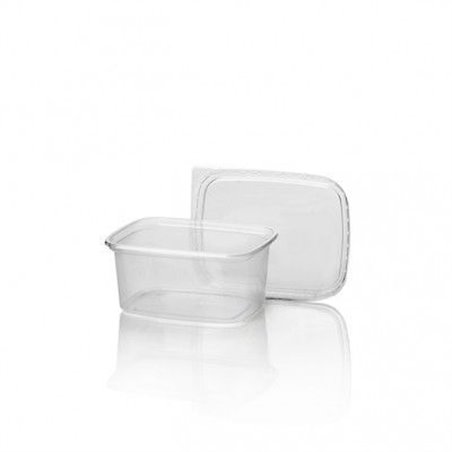 Salad trays - containers 108 Series 250cc Rectangle smooth Transparent 108/45 - Horecavoordeel.com