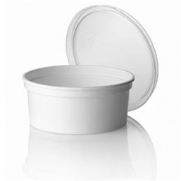 Salad trays - containers 115 Series 350cc PP White Injection 115/50 - Horecavoordeel.com