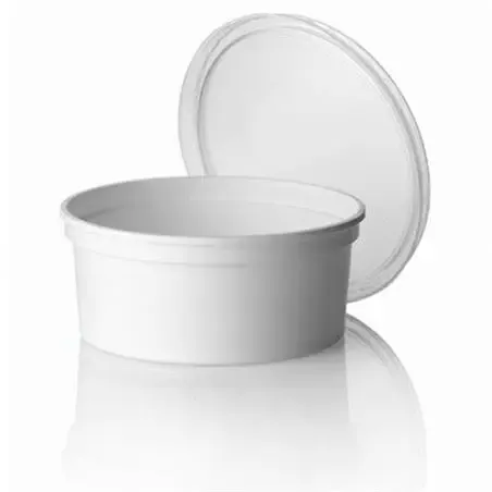 Rauwkost Potten 350cc 115 Serie PP Wit Spuitgiet Ø 115 x 50mm Horecavoordeel.com