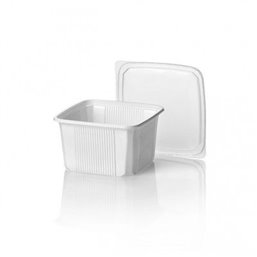 114 Series 500cc trays - containers Square PS White - Horecavoordeel.com