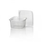 114 Series 500cc trays - containers Square PP Transparent - Horecavoordeel.com