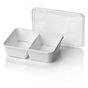 Microwave Meal containers - Bins 173 Series 650cc Rectangle PP White 2-compartments - Horecavoordeel.com