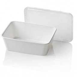 Microwave Meal containers - Bins 173 Series 750cc Rectangle PP White - Horecavoordeel.com