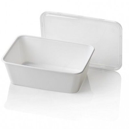 Microwave Meal containers - Bins 173 Series 750cc Rectangle PP White - Horecavoordeel.com