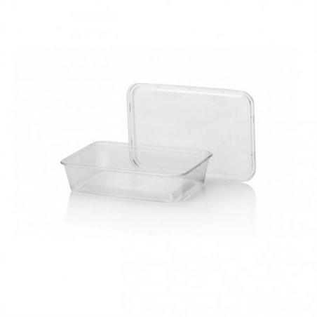 Microwave Meal containers - Bins 173 Series 500cc Rectangle PP Transparent - Horecavoordeel.com