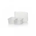 Microwave Meal containers - Bins 173 Series 650cc Rectangle PP Transparent 2-compartments - Horecavoordeel.com