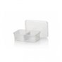 Microwave Meal containers - Bins 173 Series 650cc Rectangle PP Transparent 2-compartments - Horecavoordeel.com