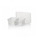 Microwave Meal containers - Bins 173 Series 750cc Rectangle PP Transparent 2-compartments - Horecavoordeel.com