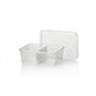 Microwave Meal containers - Bins 173 Series 750cc Rectangle PP Transparent 2-compartments - Horecavoordeel.com