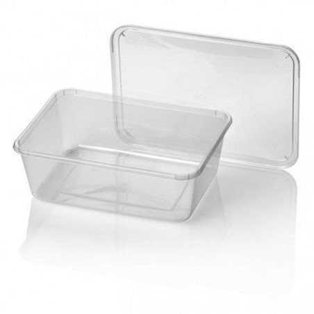 Microwave Meal containers - Bins 173 Series 950cc Rectangle PP Transparent - Horecavoordeel.com