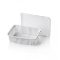 Microwave Meal containers - Bins 180 Series 750cc Rectangle PP White - Horecavoordeel.com