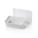 Microwave Meal containers - Bins 180 Series 750cc Rectangle PP White - Horecavoordeel.com