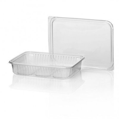 Microwave Meal containers - Bins 180 Series 500cc Rectangle PP Transparent - Horecavoordeel.com