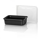 Microwave Meal containers - Bins 180 Series 1000cc Rectangle PP Black - Horecavoordeel.com