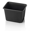 Microwave Meal containers - Bins 180 Series 2000cc Rectangle PP Black - Horecavoordeel.com