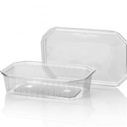 Bins - containers 500cc Octagonal PVC Crystal clear - Horecavoordeel.com