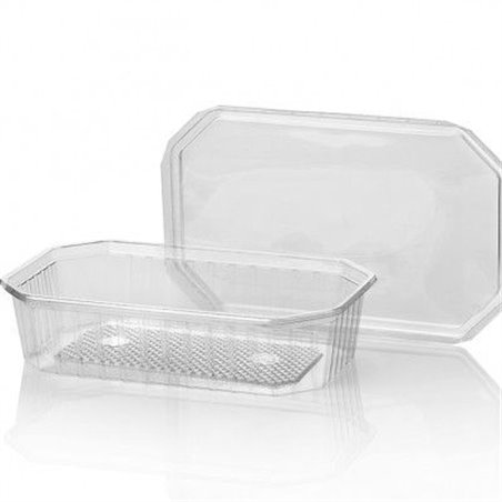 Bins - containers 500cc Octagonal PVC Crystal clear - Horecavoordeel.com