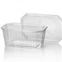 Bins - containers 1000cc Octagonal PVC Crystal clear - Horecavoordeel.com