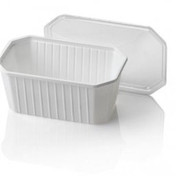 Bins - containers 900cc Octagonal PS White - Horecavoordeel.com