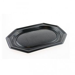 Catering platters - trays octagonal 35cm Pet Black - Horecavoordeel.com