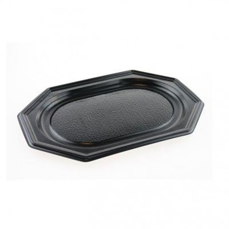 Catering platters - trays octagonal 35cm Pet Black - Horecavoordeel.com