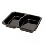 Menu tray PP Sealable 2-compartment Black M20/40 - Horecavoordeel.com