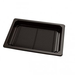 Sushi Tray PET Black 171x91 + Lid Pet Transparent - Horecavoordeel.com