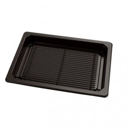 Sushi Tray PET Black 171x91 + Lid Pet Transparent - Horecavoordeel.com