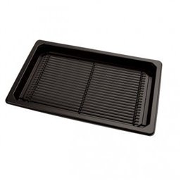 Sushi Schaaltjes PET Zwart + Deksels Pet Transparant 185 x 129mm Horecavoordeel.com