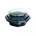 Octaview Box PS Black with fixed Lids Transparent 118x60 - Horecavoordeel.com