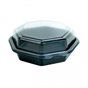 Octaview Box PS Black with fixed Lids Transparent 160x60 - Horecavoordeel.com