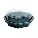 Octaview Box PS Black with fixed Lids Transparent 160x80 - Horecavoordeel.com