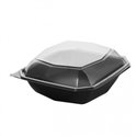 Octaview Box VK PET Black with fixed Lids Transparent 225x80 - Horecavoordeel.com