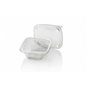 Saladbowl Dome Pack 375cc square PET Crystal clear + Lids Transparent - Horecavoordeel.com