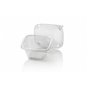 Saladbowl Dome Pack 500cc square PET Crystal clear + Lids Transparent - Horecavoordeel.com