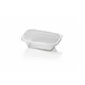 Saladbowl Dome Pack 500cc rectangular PET Crystal clear + Lids Transparent - Horecavoordeel.com